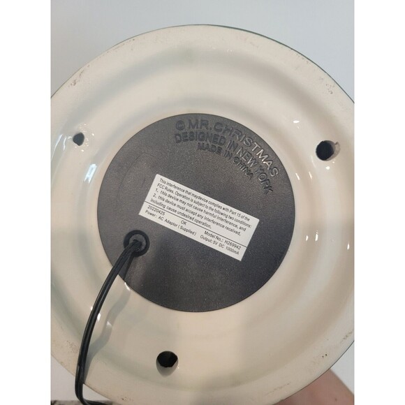 Mr. Christmas 16" Animated Ceramic Nostalgic Christmas Tree Rotating Black Santa - Picture 10 of 15